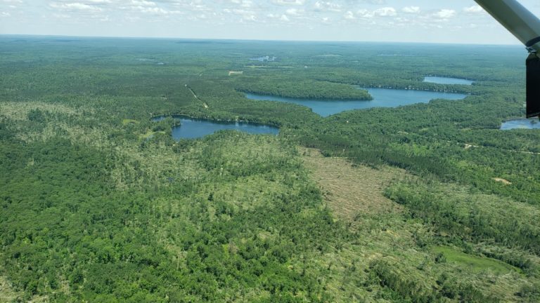 Aerial View of Storm Damage in Oconto County